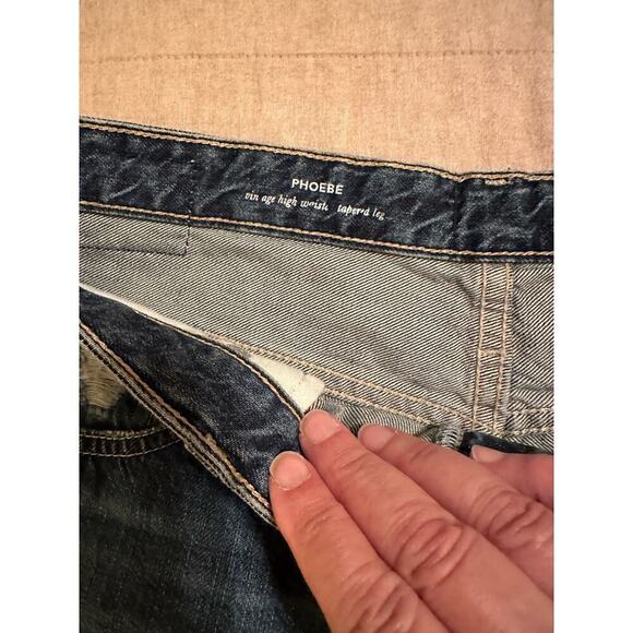 AG Womens Phoebe Vintage Distressed High-Waisted Cotton Tapered Leg Jean Size 31 - Picture 6 of 8